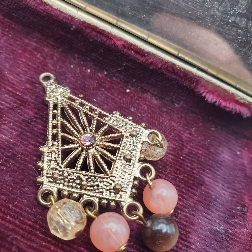 Tibetan Tigers eye drop necklace pendant
